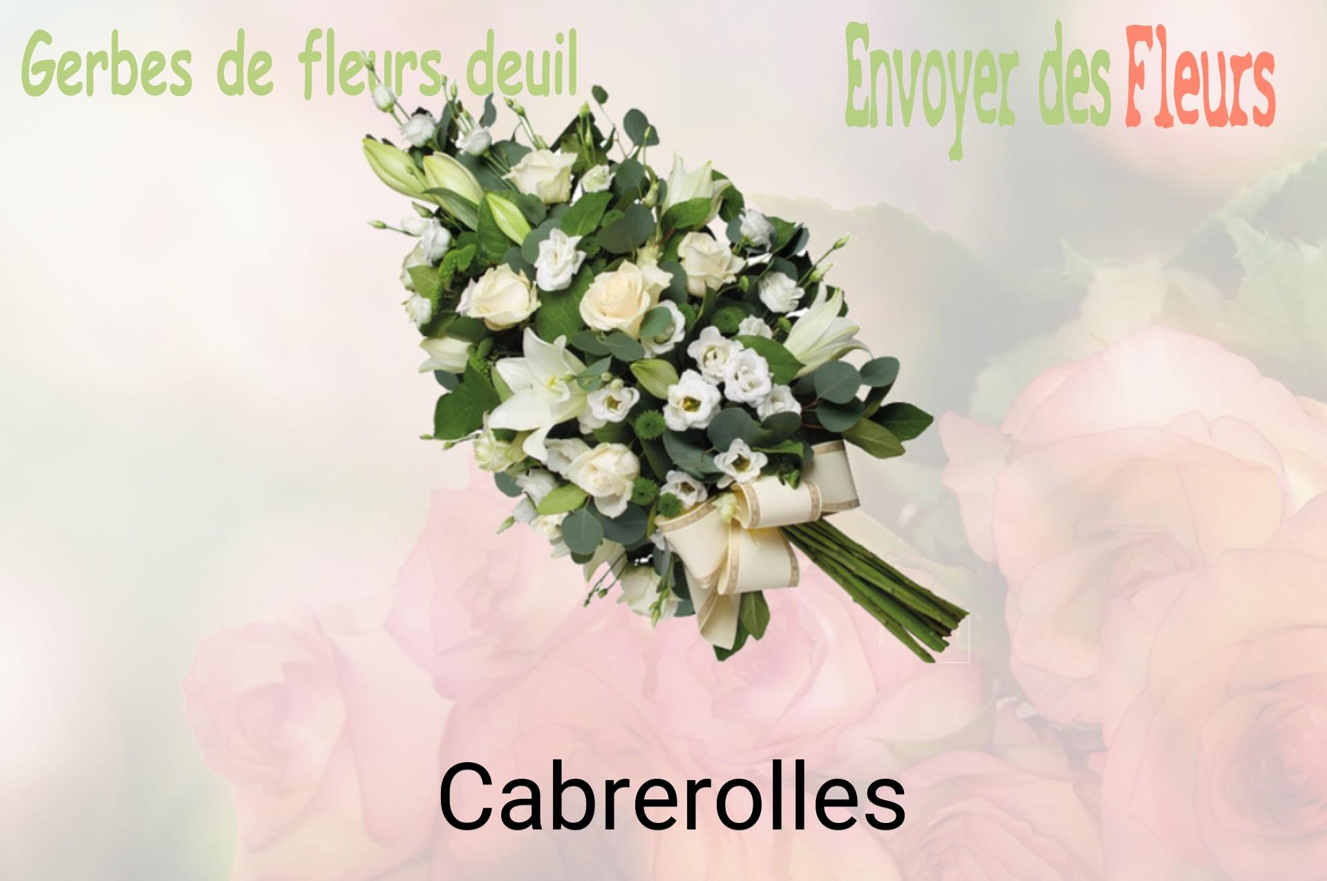 Gerbe de fleurs de deuil livrée à Cabrerolles